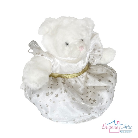 Stuffed animal bear brown with angel wing 10" - Picture 1 of 11